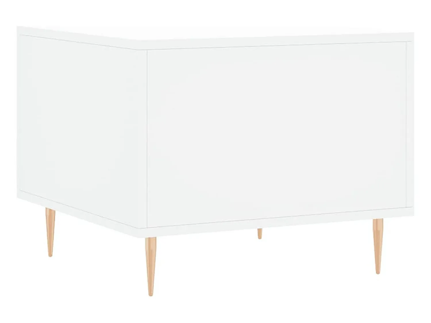 Discount Mesa de centro | Mesa de apoio 50x50x40 cm derivados de madeira Branco