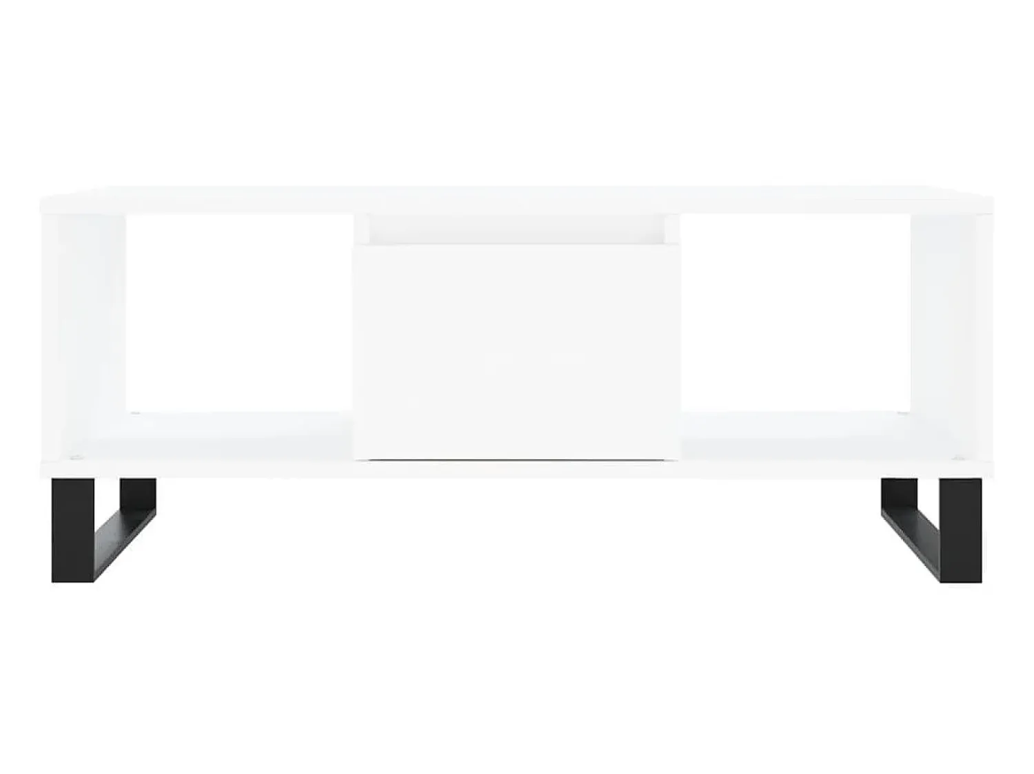 Outlet Mesa de centro | Mesa de apoio 90x50x36.5 cm derivados de madeira Branco