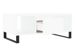 Outlet Mesa de centro | Mesa de apoio 90x50x36.5 cm derivados de madeira Branco