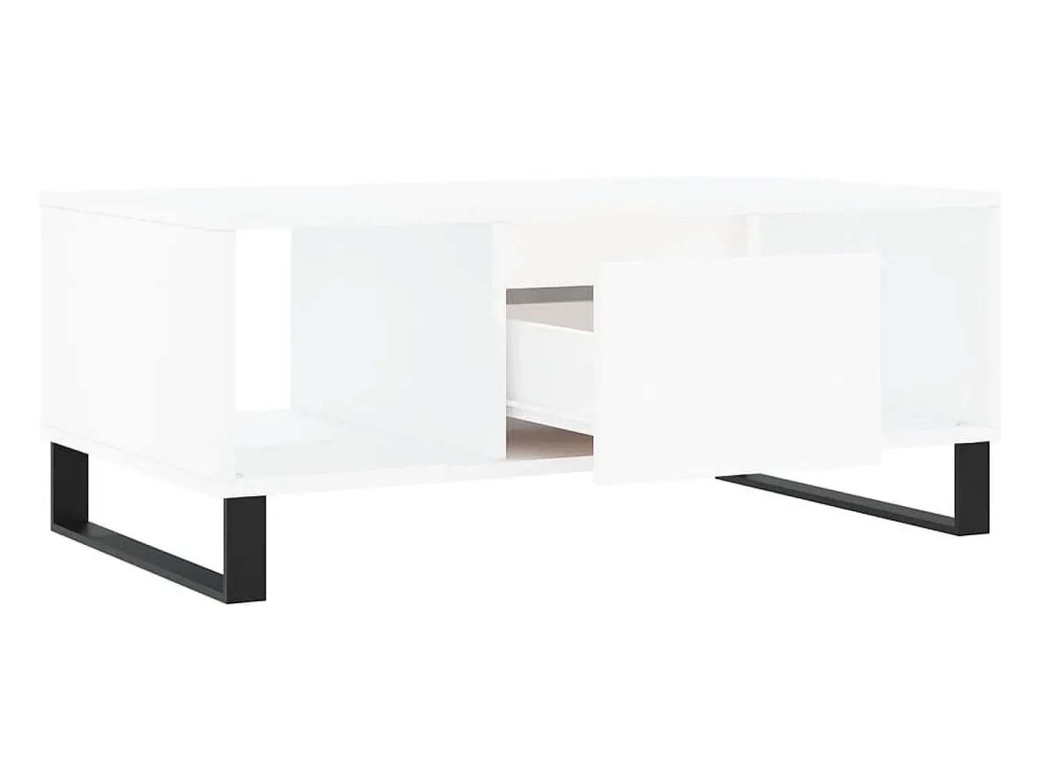 Outlet Mesa de centro | Mesa de apoio 90x50x36.5 cm derivados de madeira Branco