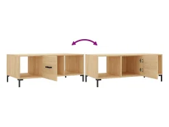 New Mesa de centro | Mesa de apoio 102x50x40 derivados de madeira carvalho sonoma Castanho