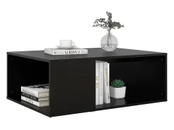 Mesa De Centro* Mesa de centro | Mesa de apoio 90x67x33 cm derivados de madeira Preto