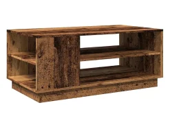 Mesa De Centro| Mesa de centro | Mesa de apoio | Mesa de café 102x55x43 cm derivados de madeira madeira velha Castanho
