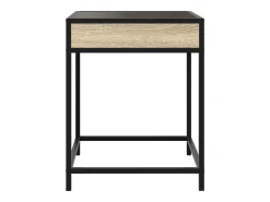 Mesa De Centro* Mesa de centro | Mesa de apoio luzes LED Infinity 40x40x51 cm carvalho sonoma Castanho
