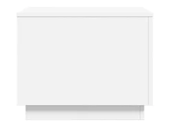 New Mesa de centro | Mesa de apoio com luzes LED 50x50x40 cm Branco