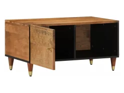Mesa De Centro* Mesa de centro | Mesa de apoio | Mesa de café 80x50x40 cm madeira de mangueira maciça Castanho