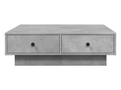 Mesa De Centro| Mesa de centro | Mesa de apoio 90x90x28 cm contraplacado cimento Cinzento