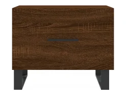Mesa de centro | Mesa de apoio 50x50x40 cm derivados madeira carvalho^ Mesa De Centro