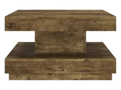 Mesa de centro | Mesa de apoio 60x60x35 cm MDF -escuro^ Mesa De Centro