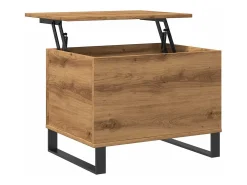 Mesa De Centro* Mesa de centro | Mesa de apoio 60x44.5x45 cm derivados madeira carvalho artisiano Castanho