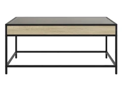Hot Mesa de centro | Mesa de apoio luzes LED Infinity 90x50x41 cm carvalho sonoma Castanho