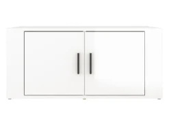 Mesa De Centro* Mesa de centro | Mesa de apoio 80x50x36 cm derivados madeira brilhante Branco
