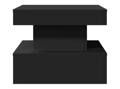 Mesa De Centro* Mesa de centro | Mesa de apoio com luzes LED 50x50x40 cm Preto