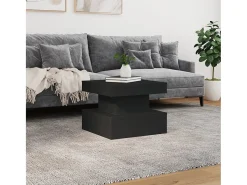 Mesa De Centro* Mesa de centro | Mesa de apoio com luzes LED 50x50x40 cm Preto