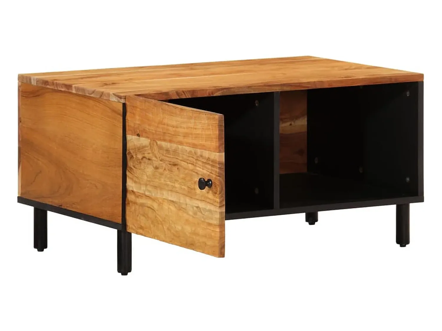 Mesa De Centro| Mesa de centro | Mesa de apoio | Mesa de café 80x50x40 cm madeira de acácia maciça Castanho