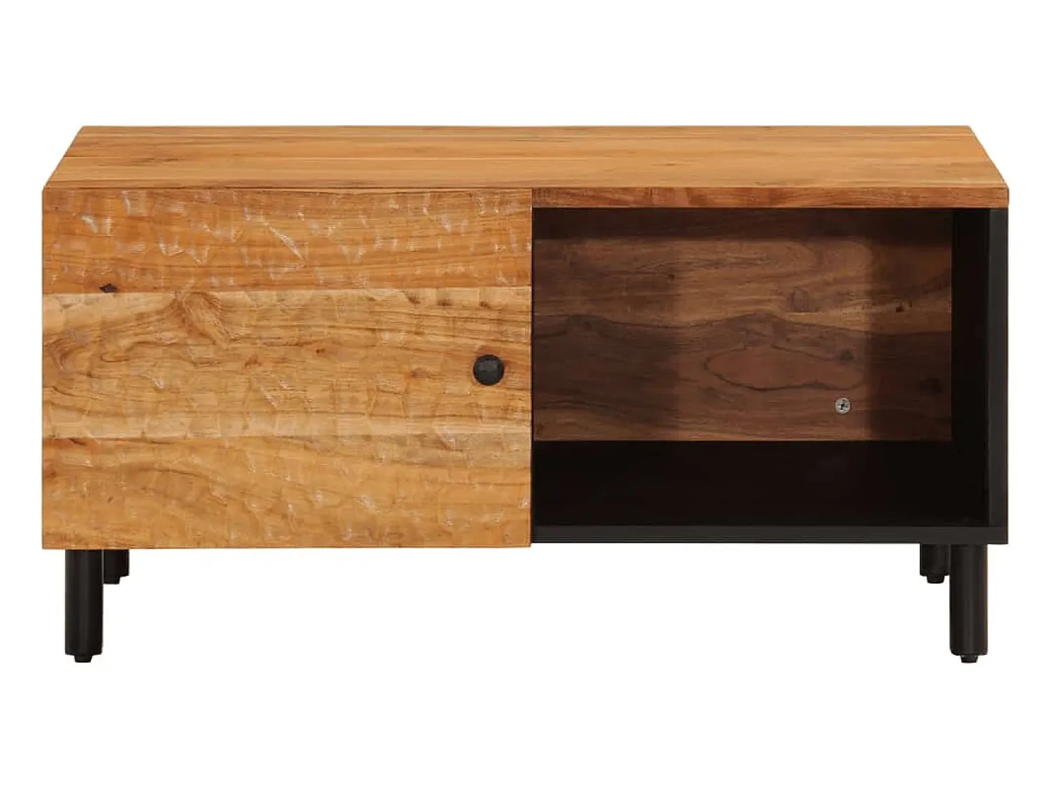 Mesa De Centro| Mesa de centro | Mesa de apoio | Mesa de café 80x50x40 cm madeira de acácia maciça Castanho