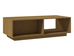 Mesa De Centro| Mesa de centro | Mesa de apoio 110x50x33.5 cm pinho maciço mel Castanho