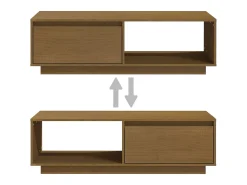 Mesa De Centro| Mesa de centro | Mesa de apoio 110x50x33.5 cm pinho maciço mel Castanho