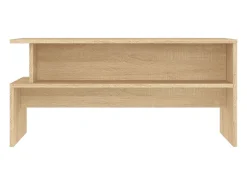 Mesa De Centro| Mesa de centro | Mesa de apoio 90x55x42.5 cm derivados madeira carvalho sonoma Castanho
