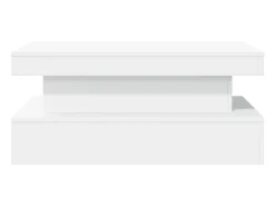 Mesa De Centro| Mesa de centro | Mesa de apoio com luzes LED 90x50x40 cm Branco
