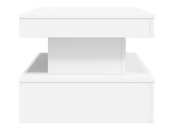 Mesa De Centro| Mesa de centro | Mesa de apoio com luzes LED 90x50x40 cm Branco