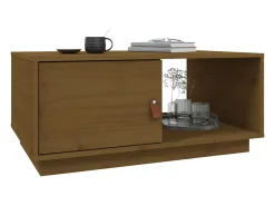 Mesa De Centro* Mesa de centro | Mesa de apoio 80x50x35.5 cm madeira pinho maciça -mel Castanho
