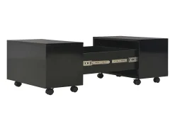 Mesa de centro | Mesa de apoio 60x60x35 cm contraplacado brilhante^ Mesa De Centro
