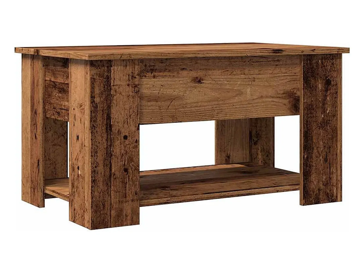 Mesa de centro | Mesa de apoio | Mesa de café 79x49x41 cm derivados madeira madeira velha^ Mesa De Centro