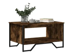 Mesa De Centro* Mesa de centro | Mesa de apoio 75x51x40 cm derivados de madeira carvalho fumado Castanho