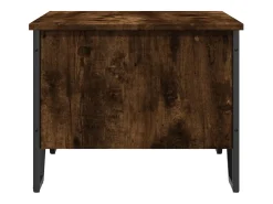 Mesa De Centro* Mesa de centro | Mesa de apoio 75x51x40 cm derivados de madeira carvalho fumado Castanho