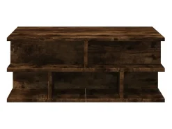 Mesa De Centro| Mesa de centro | Mesa de apoio 70x70x29 cm derivados de madeira carvalho fumado Castanho
