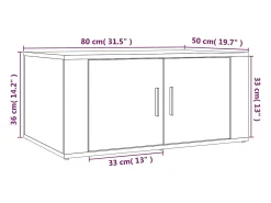Discount Mesa de centro | Mesa de apoio 80x50x36 cm derivados madeira carvalho sonoma Castanho