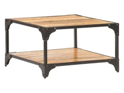 Mesa de centro | Mesa de apoio | Mesa de café 60x60x35 cm madeira de mangueira maciça^ Mesa De Centro