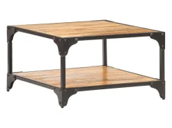 Mesa de centro | Mesa de apoio | Mesa de café 60x60x35 cm madeira de mangueira maciça^ Mesa De Centro