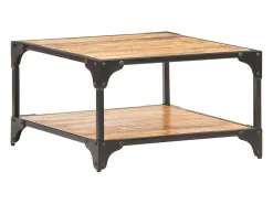 Mesa de centro | Mesa de apoio | Mesa de café 60x60x35 cm madeira de mangueira maciça^ Mesa De Centro