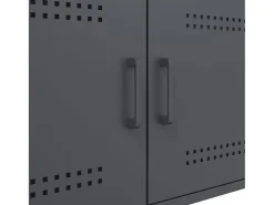 Outlet Mesa de centro | Mesa de apoio | Mesa de café 68x50x50.5 cm aço antracite Preto