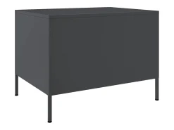 Outlet Mesa de centro | Mesa de apoio | Mesa de café 68x50x50.5 cm aço antracite Preto