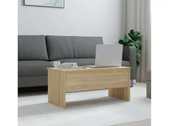 Mesa de centro | Mesa de apoio102x50.5x46.5cm madeira processada carvalho sonoma^ Mesa De Centro