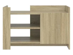 Mesa De Centro* Mesa de centro | Mesa de apoio 80x50x50 cm derivados de madeira carvalho sonoma Castanho