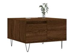 Mesa De Centro| Mesa de centro | Mesa de apoio 55x55x36.5cm derivados madeira carvalho Castanho