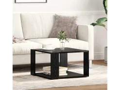 Mesa De Centro| Mesa de centro | Mesa de apoio Carvalho 51.5x51.5x30 cm Preto