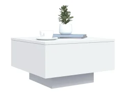 Mesa De Centro* Mesa de centro | Mesa de apoio 55x55x31 cm derivados de madeira Branco