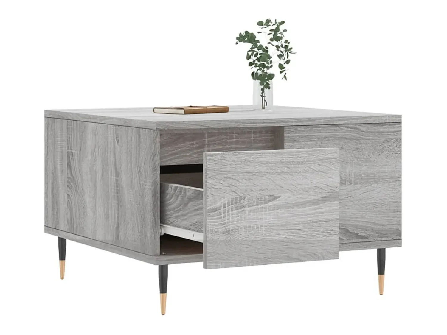 Online Mesa de centro | Mesa de apoio 55x55x36.5 cm derivados de madeira cinza sonoma Cinzento