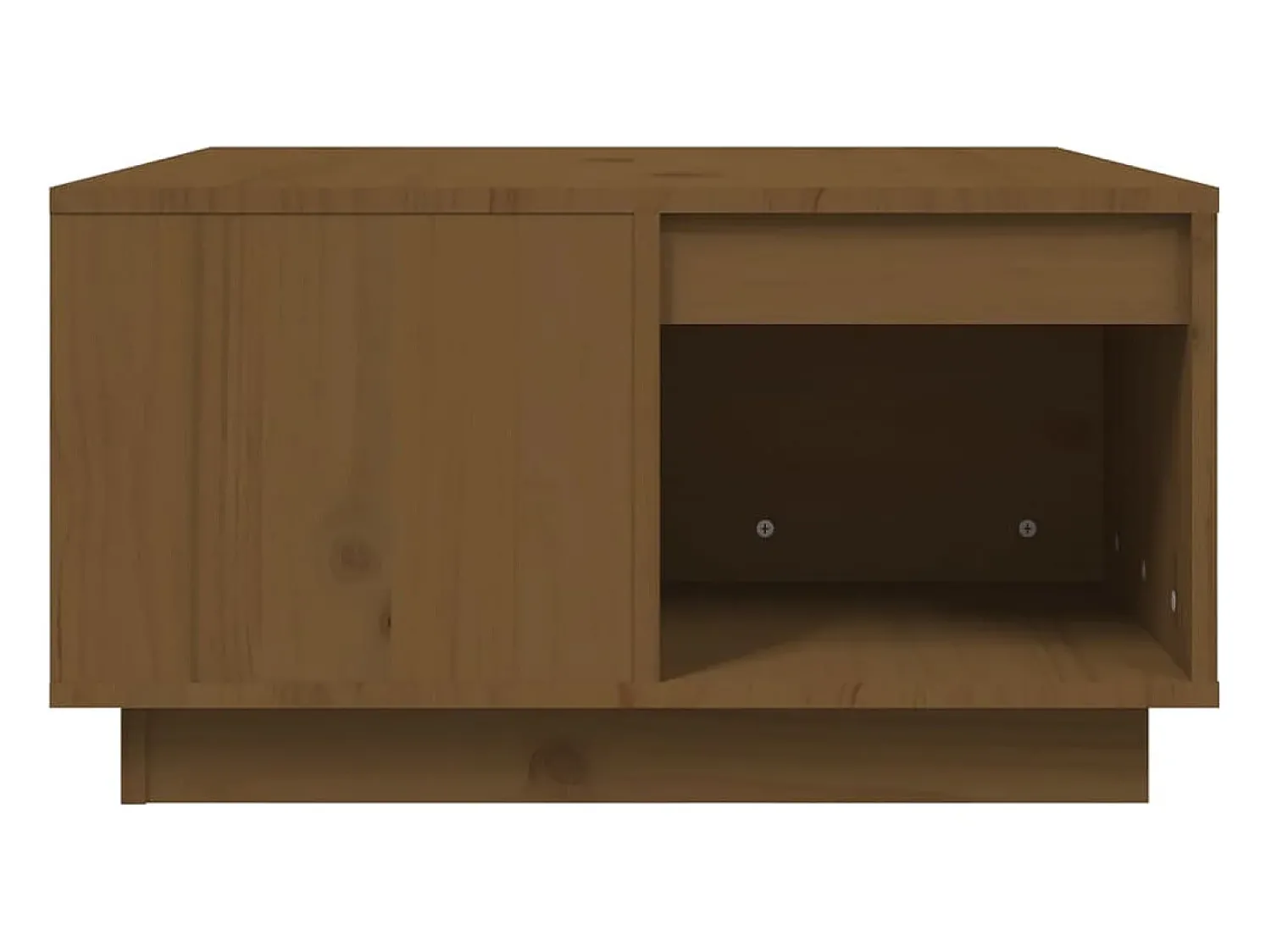 Mesa de centro | Mesa de apoio 60x61x32.5 cm madeira pinho maciça -mel^ Mesa De Centro