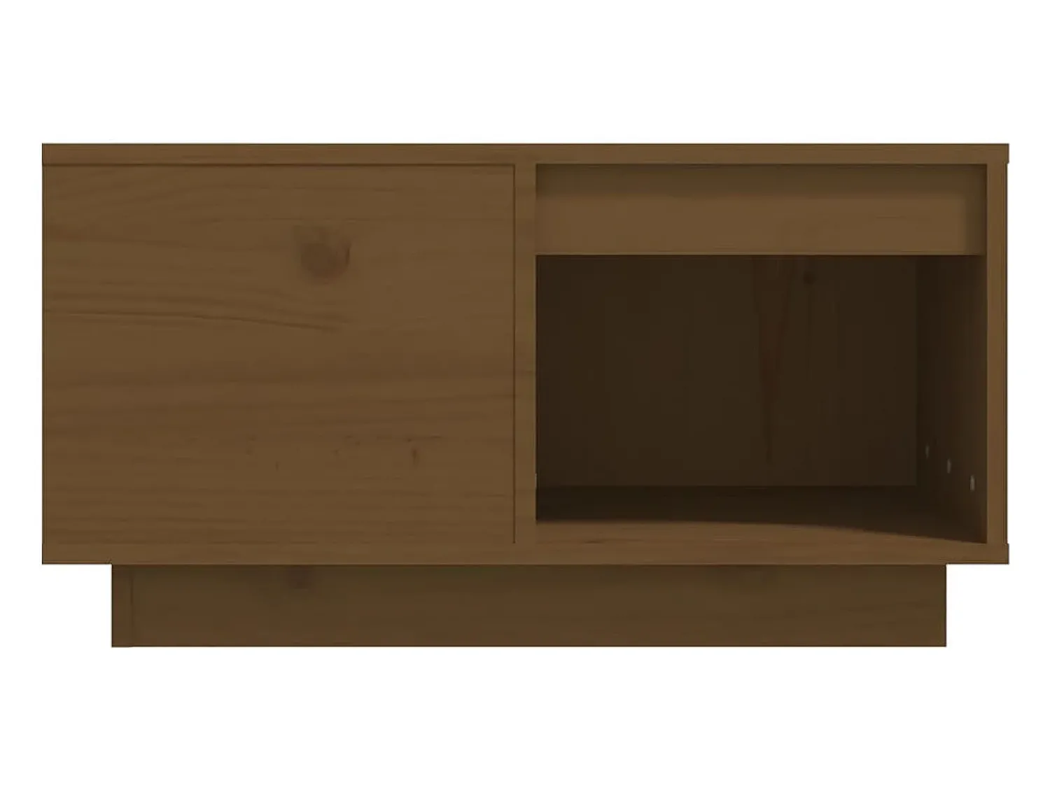 Mesa de centro | Mesa de apoio 60x61x32.5 cm madeira pinho maciça -mel^ Mesa De Centro