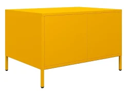 Mesa De Centro| Mesa de centro | Mesa de apoio 68.5x50x43.5 cm aço laminado a frio mostarda Amarelo