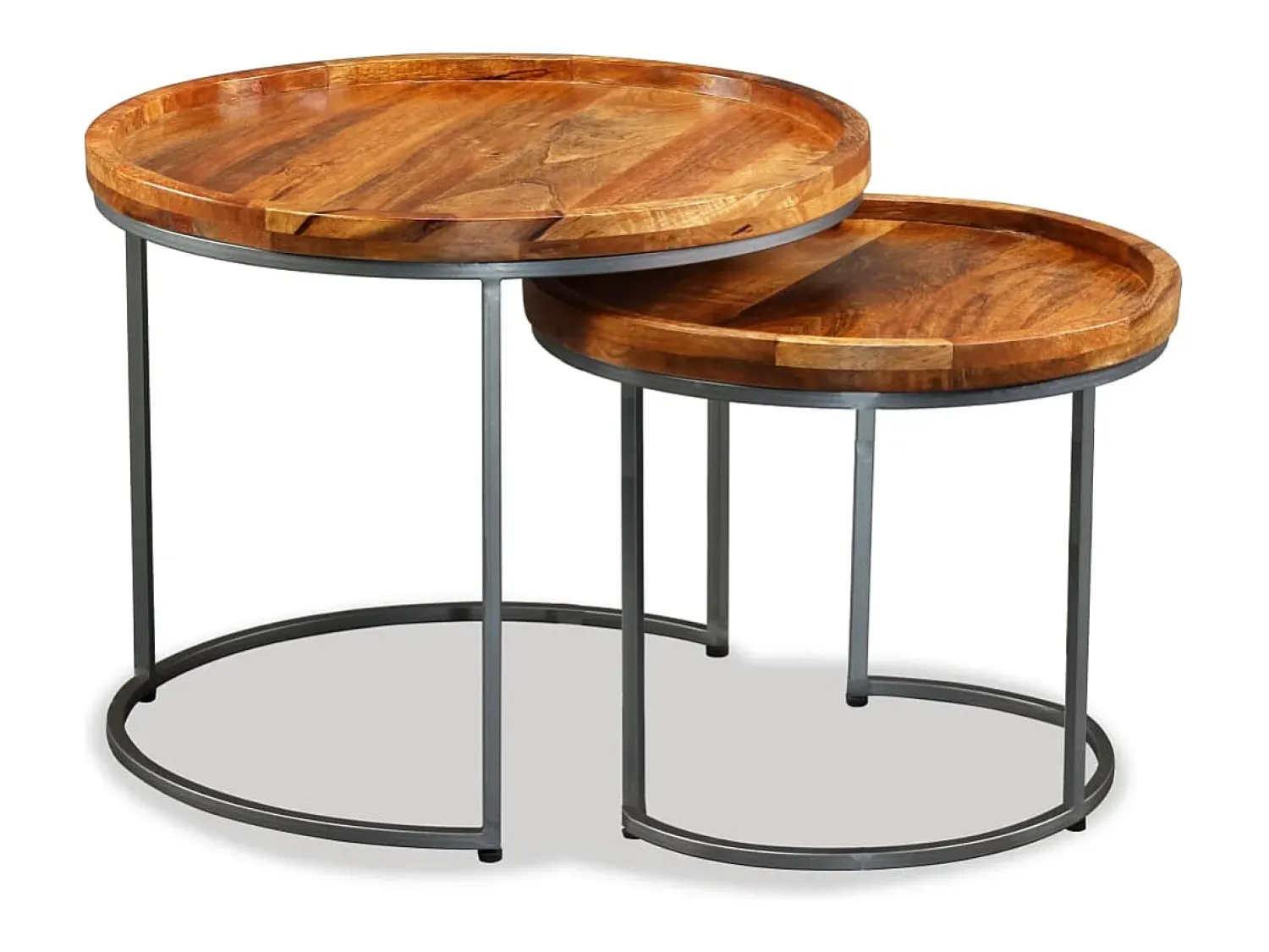 Online Mesa de centro 2 pcs madeira de mangueira maciça PT983094 Castanho