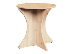 New Mesa de centro 3 pcs Natural 46x46x47 cm Castanho