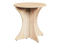 New Mesa de centro 3 pcs Natural 46x46x47 cm Castanho