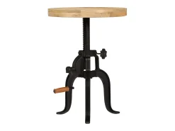Mesa de centro 45 x (45-62) cm madeira mangueira e ferro fundido PT877763^ Mesa De Centro